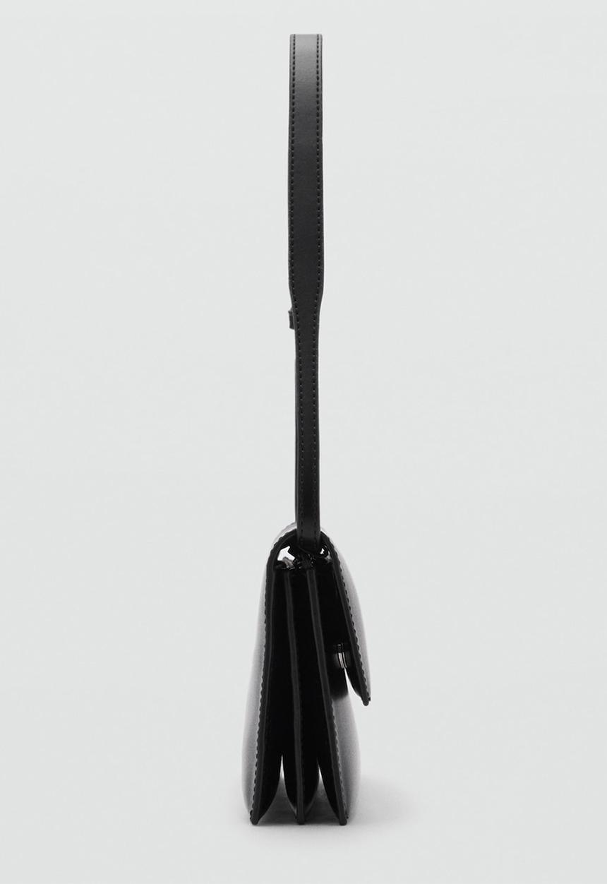 MANGO - Bolso M Acordeon Shoulder Bag - Black