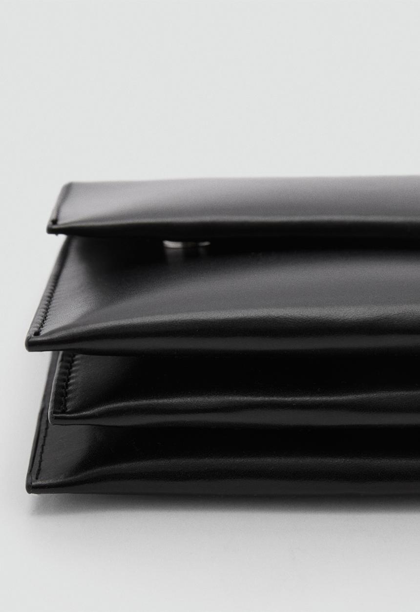 MANGO - Bolso M Acordeon Shoulder Bag - Black
