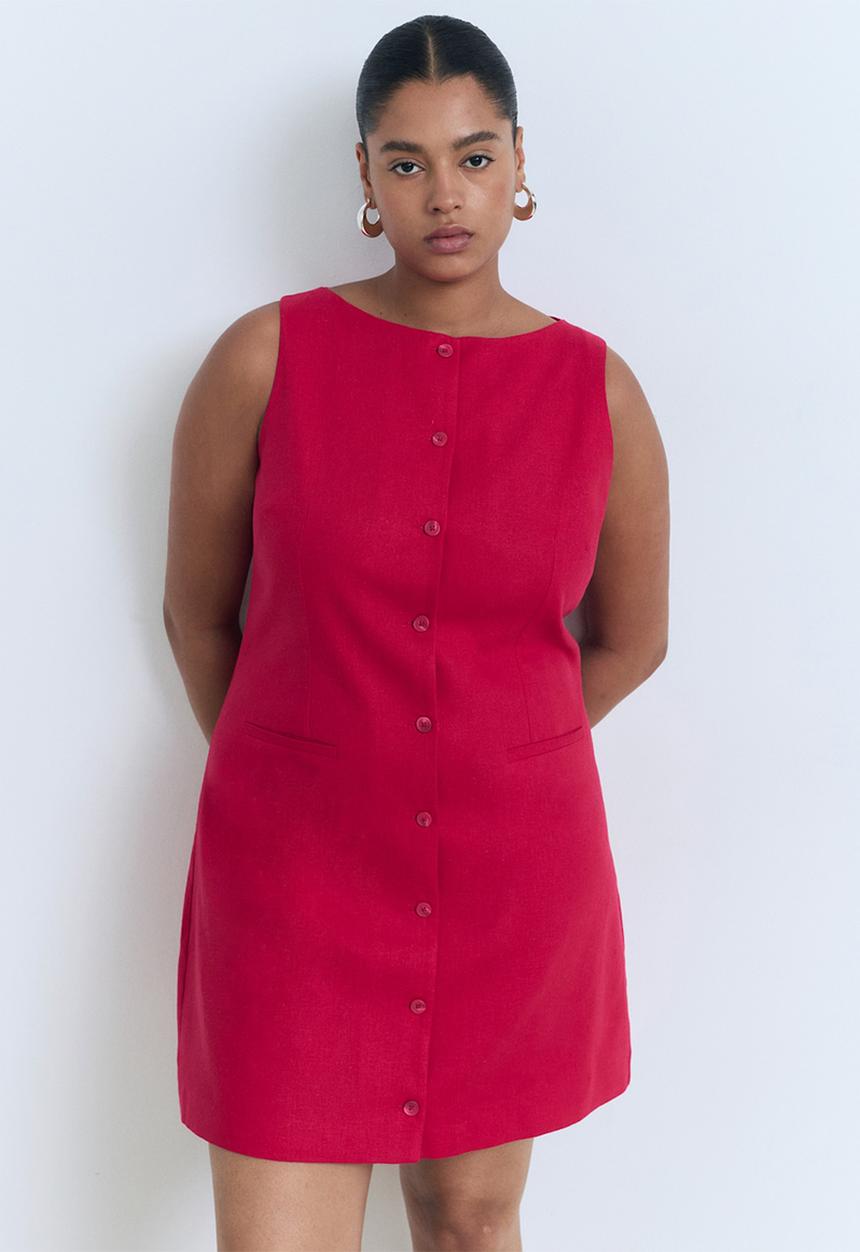 MANGO - Dress tiko -  medium red
