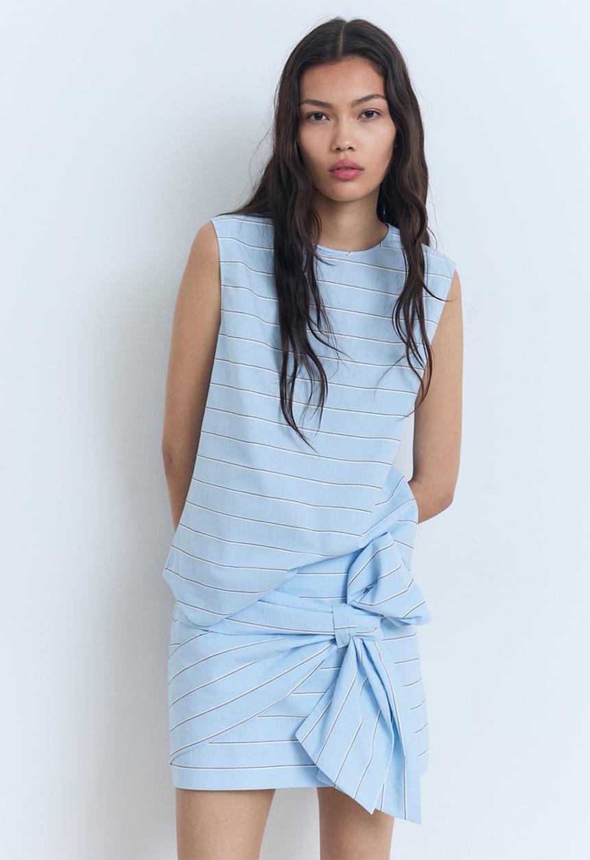 MANGO - Blusa anita - mid-blue