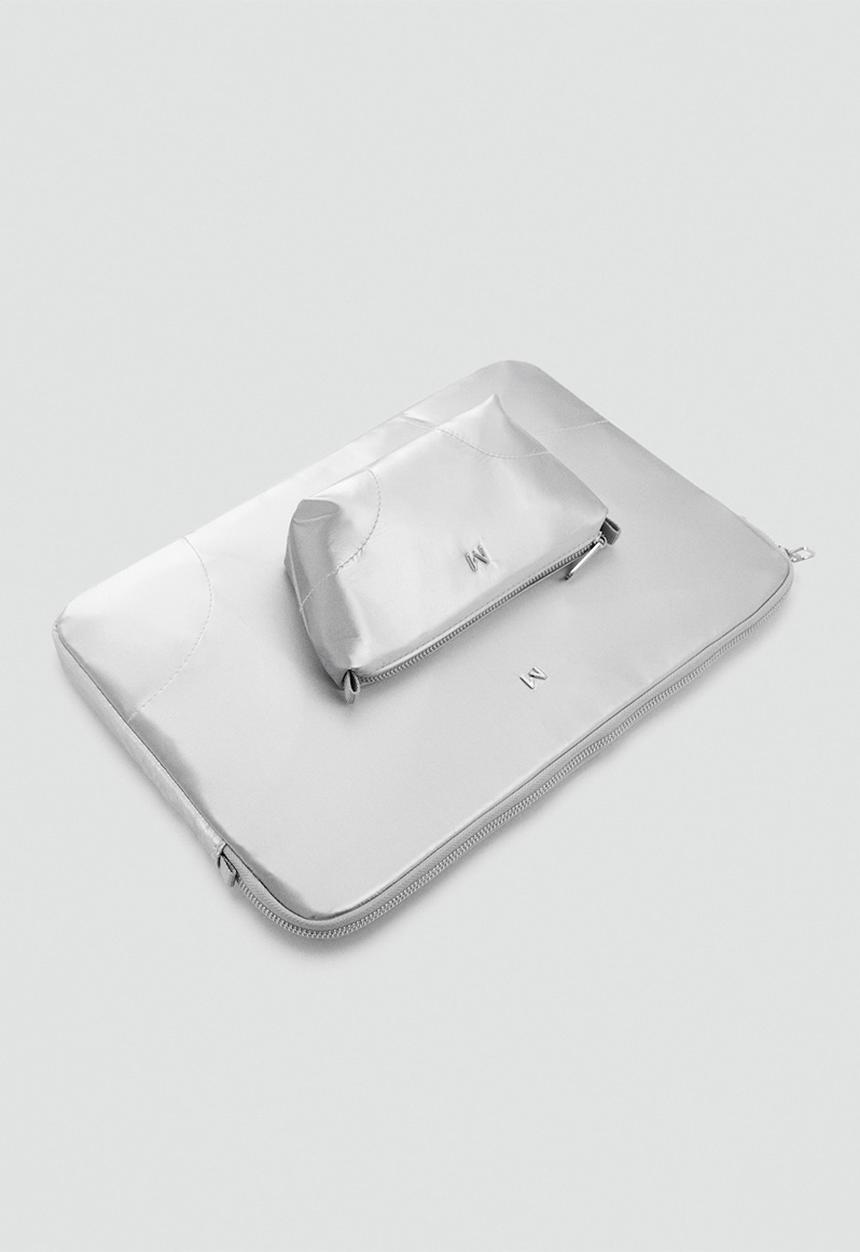 MANGO - Neceser G Melon Cosmetic Bag - Silver