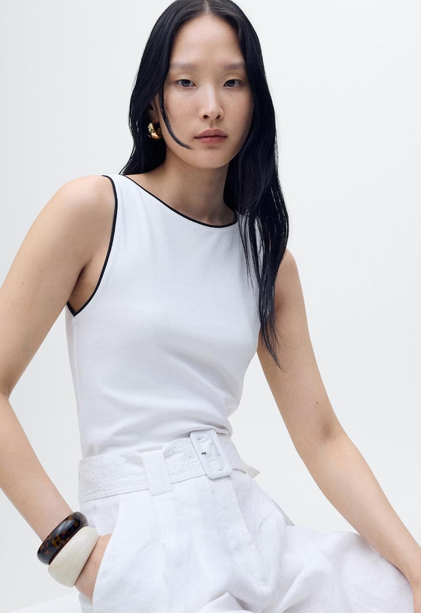 MANGO - Top conti - white