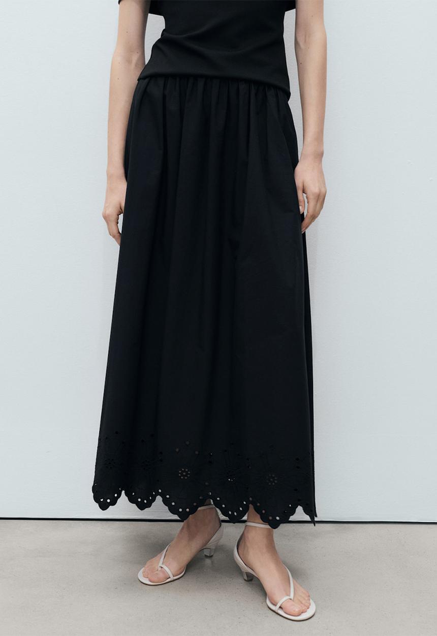 MANGO - Falda claus - black