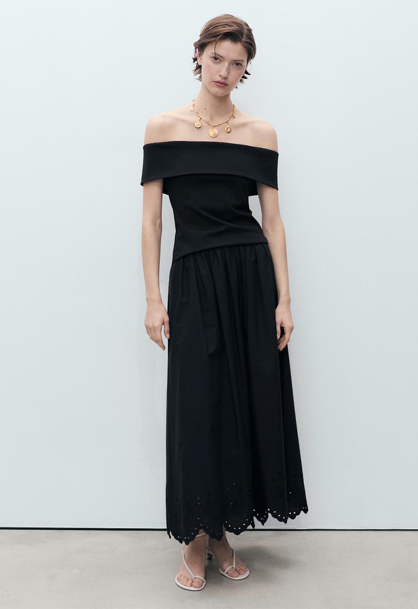 MANGO - Falda claus - black