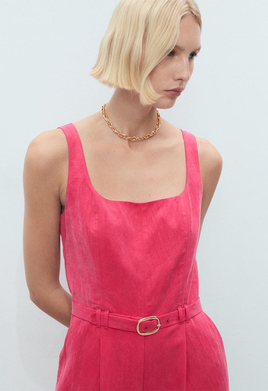 MANGO - Jumpsuit lionela -  medium red
