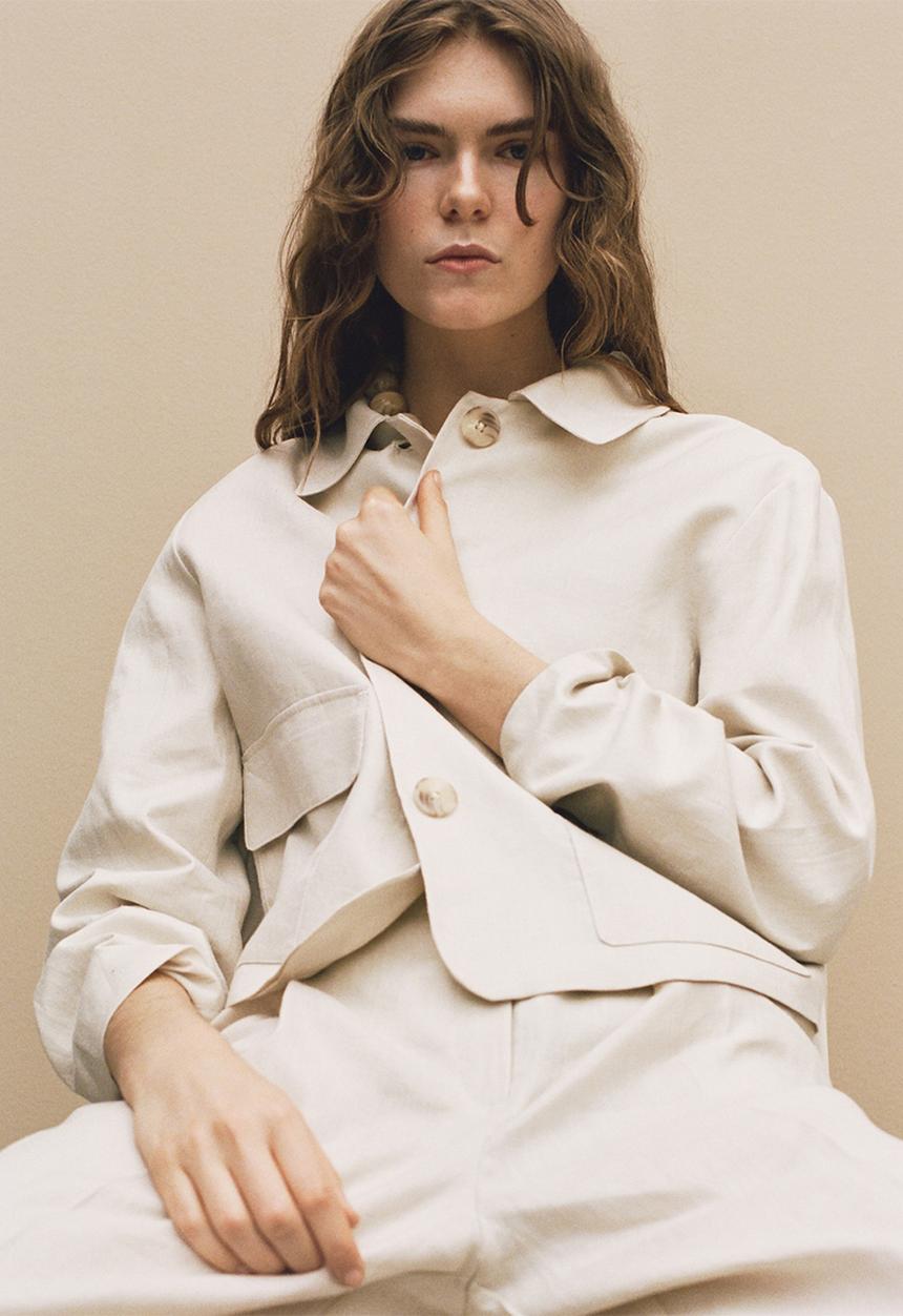 MANGO - Jacket leo  -  light beige