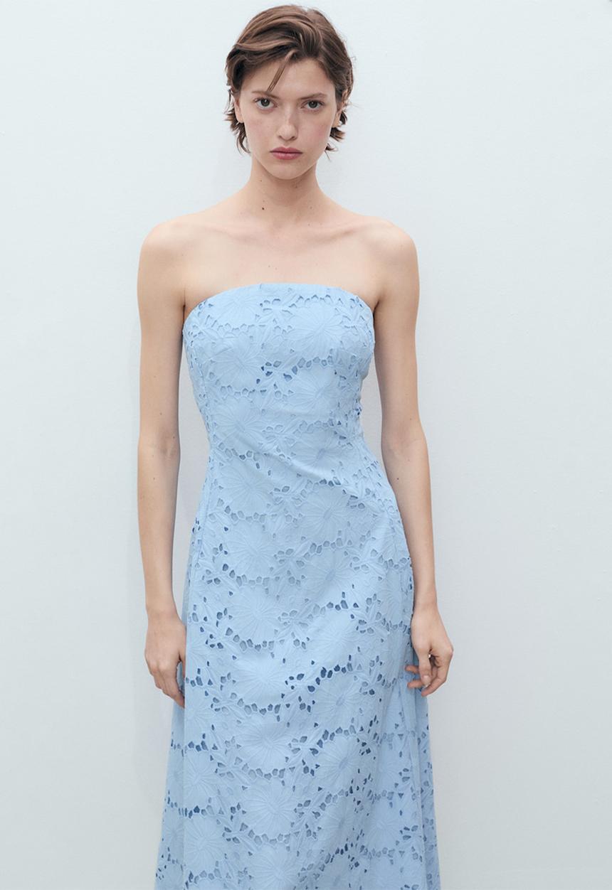 MANGO - Vestido sky - medium blue