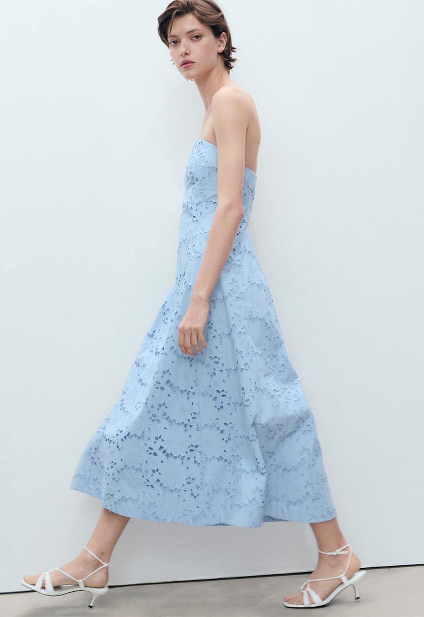 MANGO - Vestido sky - medium blue