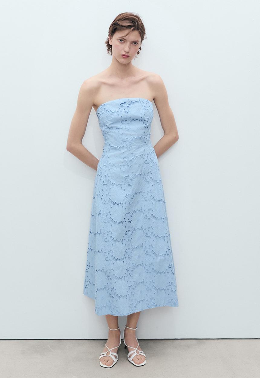 MANGO - Vestido sky - medium blue