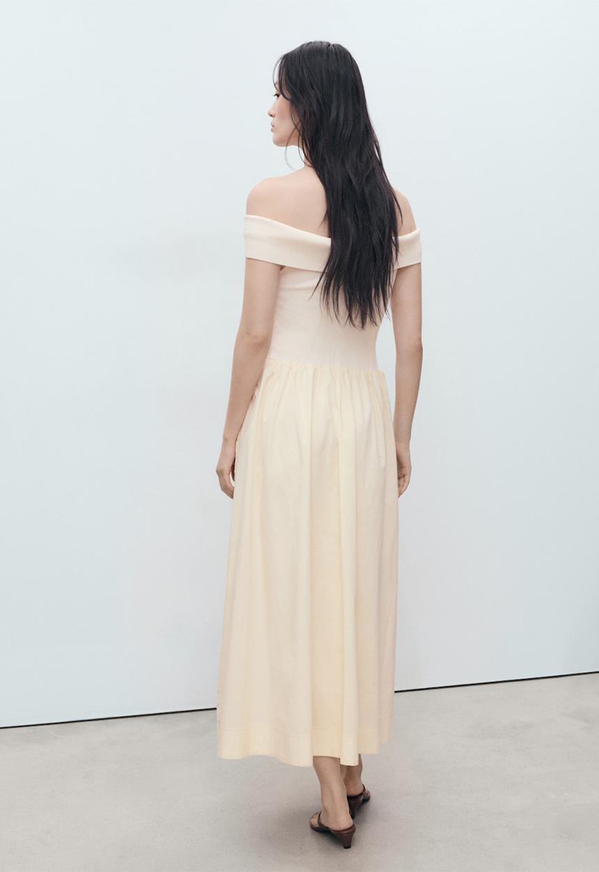 MANGO - Dress tano -  light beige