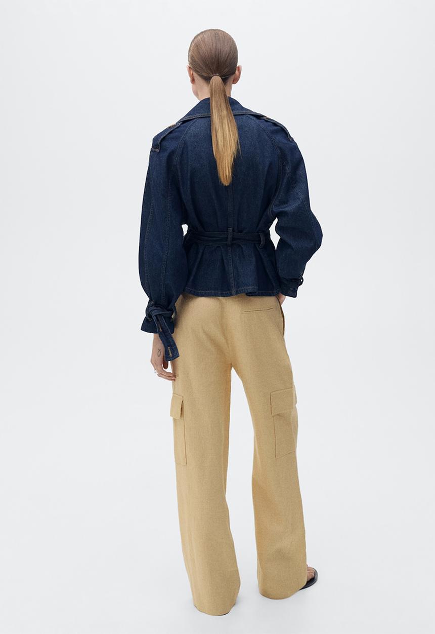 MANGO - Pantalon olive - medium yellow