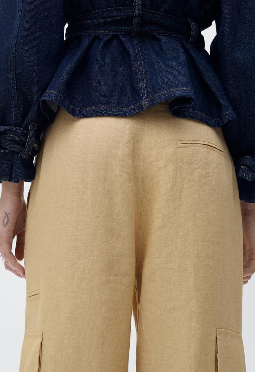 MANGO - Pantalon olive - medium yellow