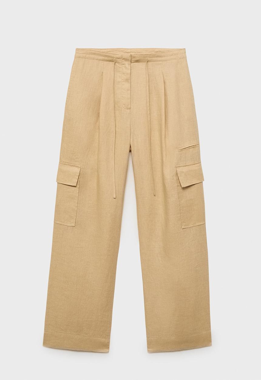 MANGO - Pantalon olive - medium yellow