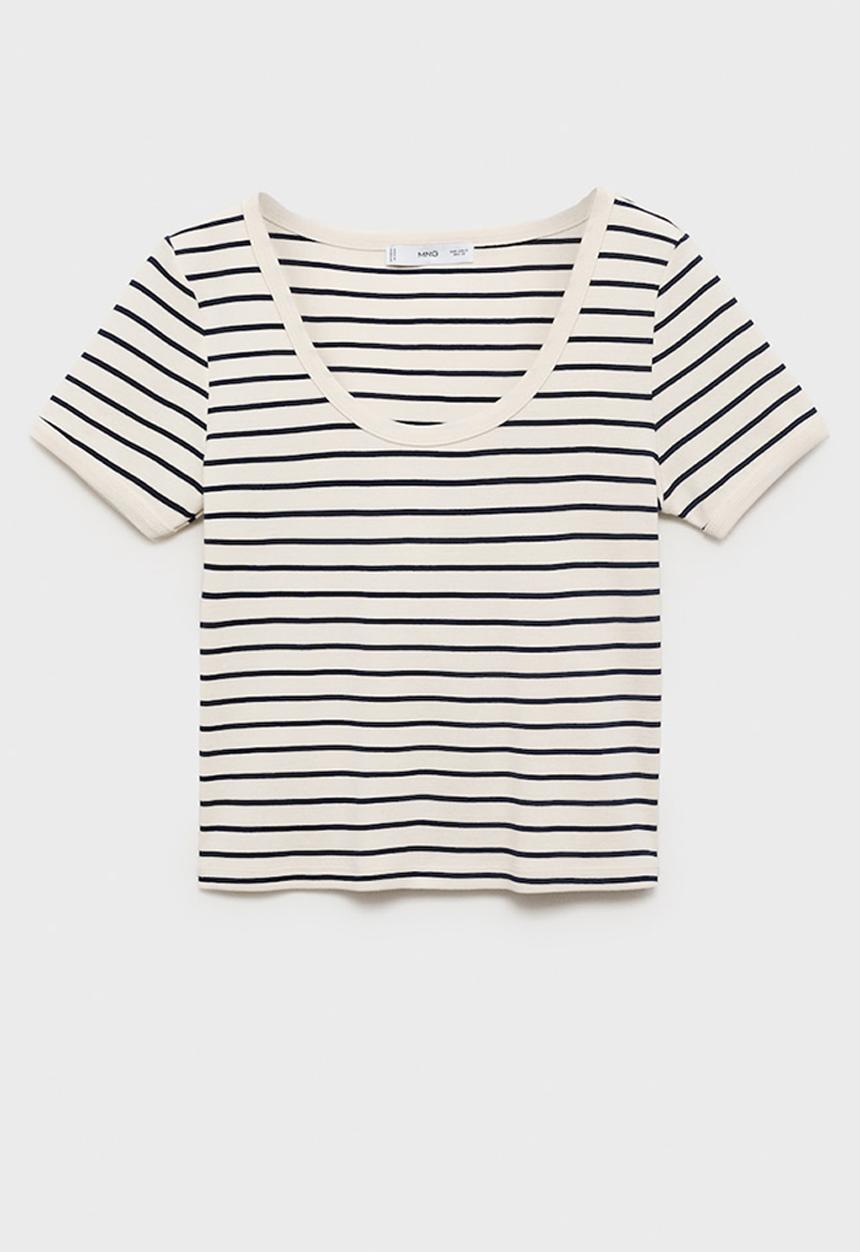 MANGO - Camiseta olim - natural
