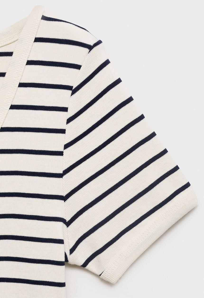 MANGO - Camiseta olim - natural