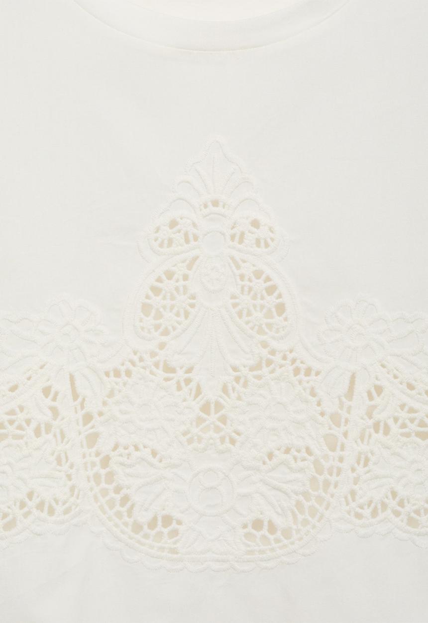 MANGO - T-shirt hen  -  white