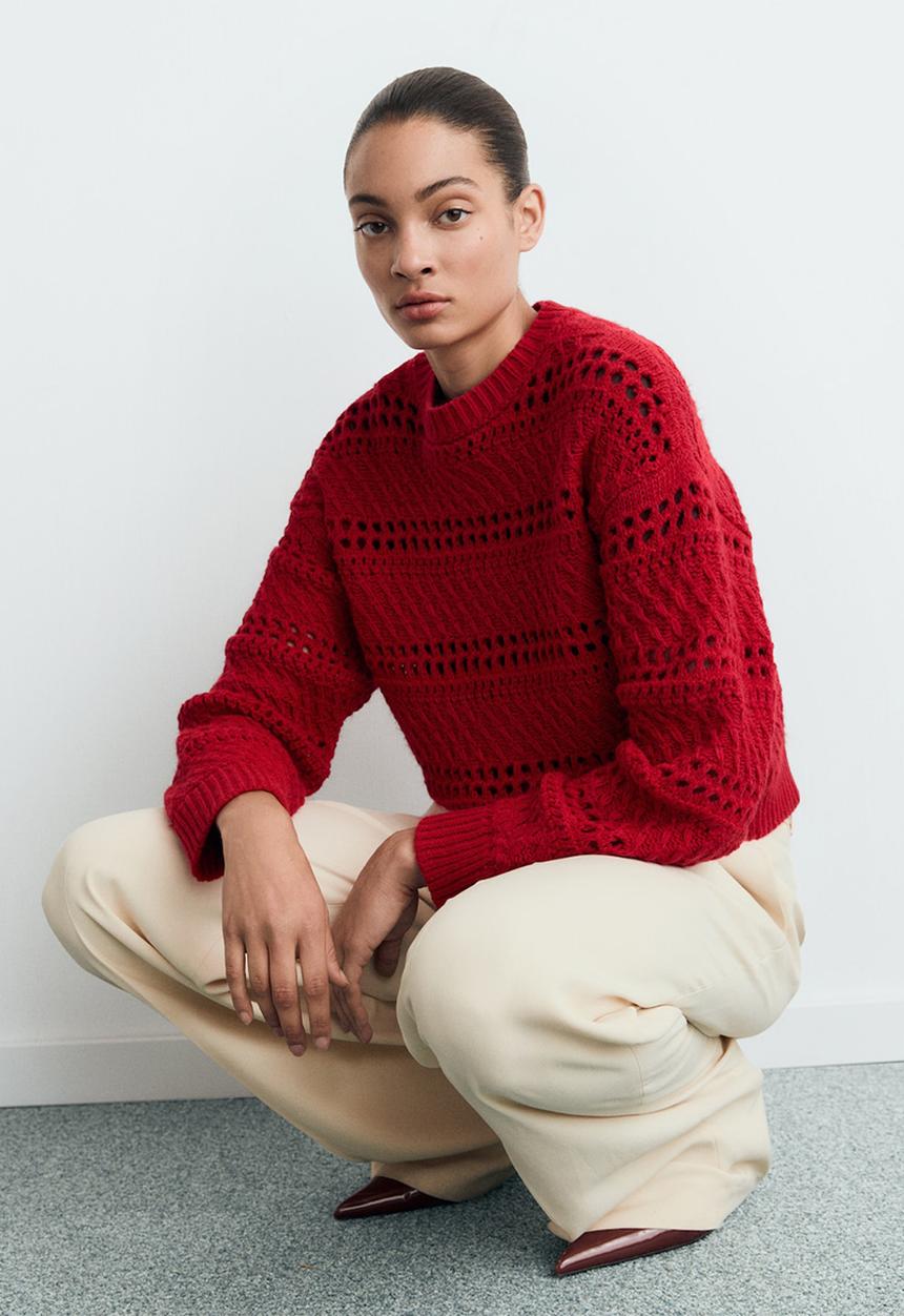 MANGO - Jersey mariner - red