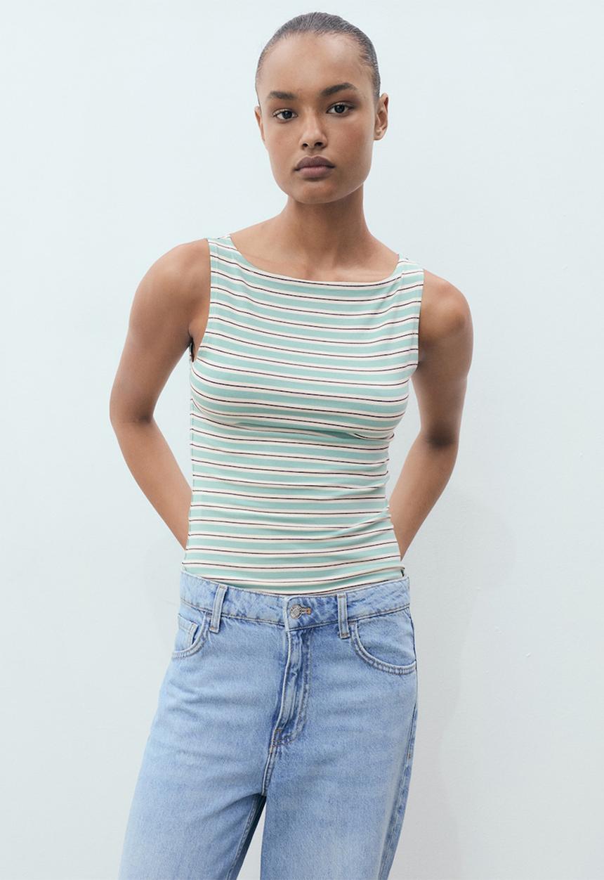 MANGO - Top Teka - Green