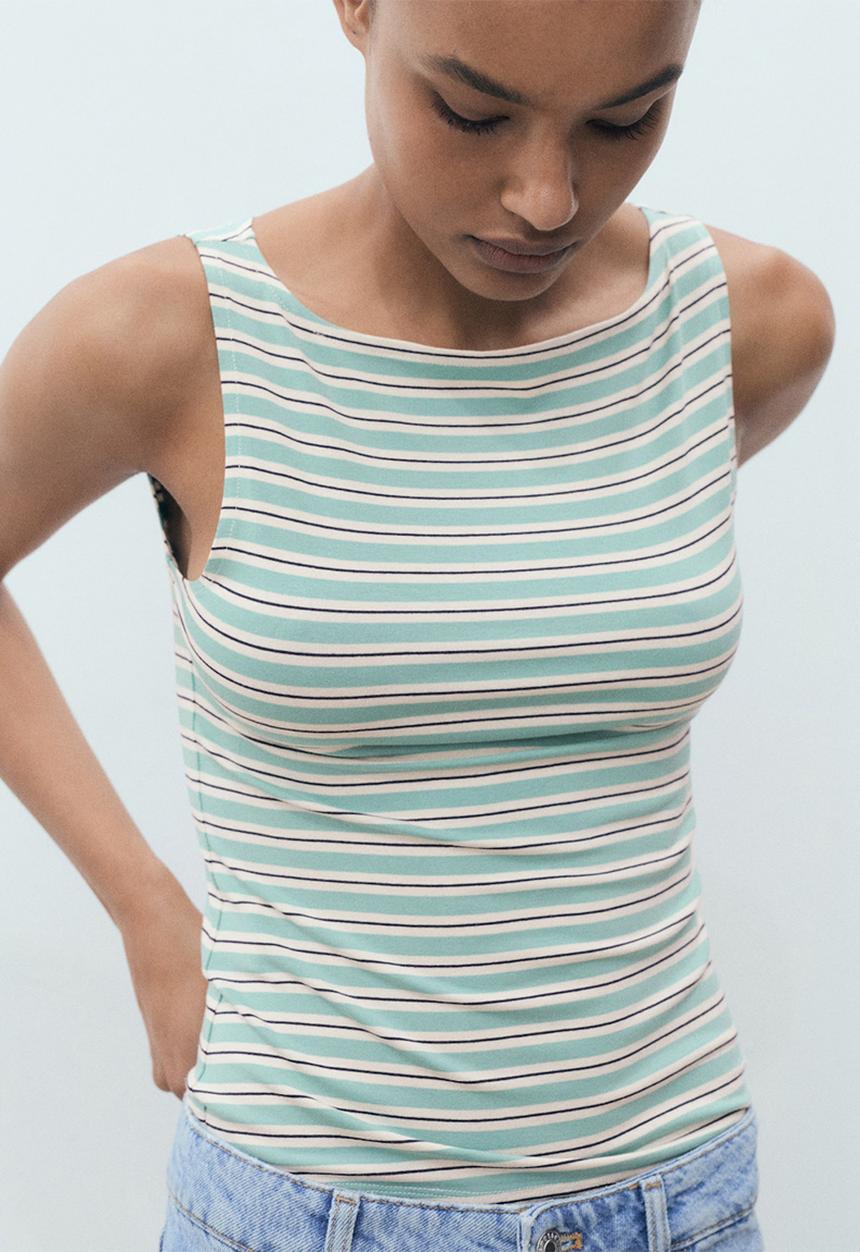 MANGO - Top Teka - Green
