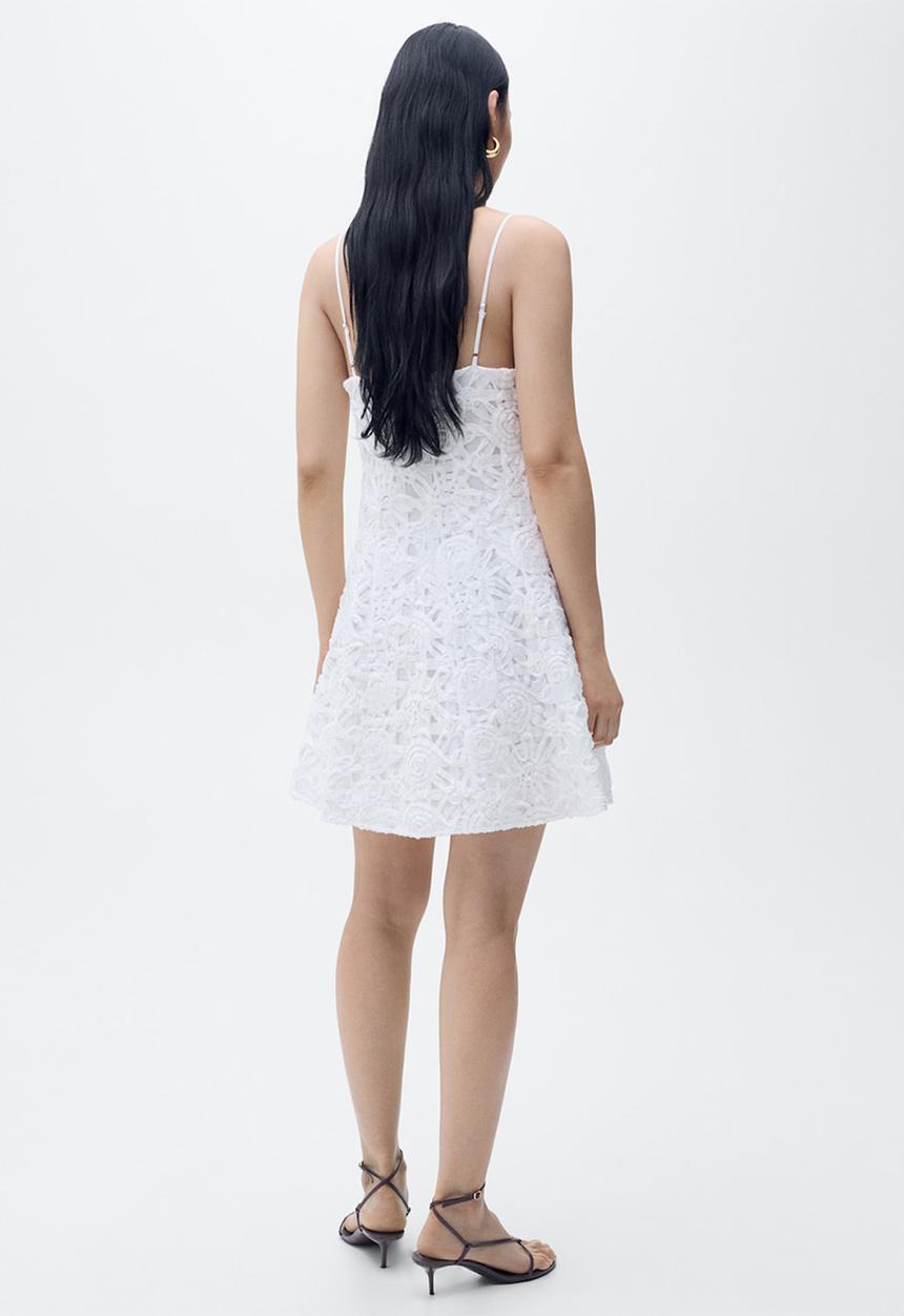 MANGO - Dress fruit -  white