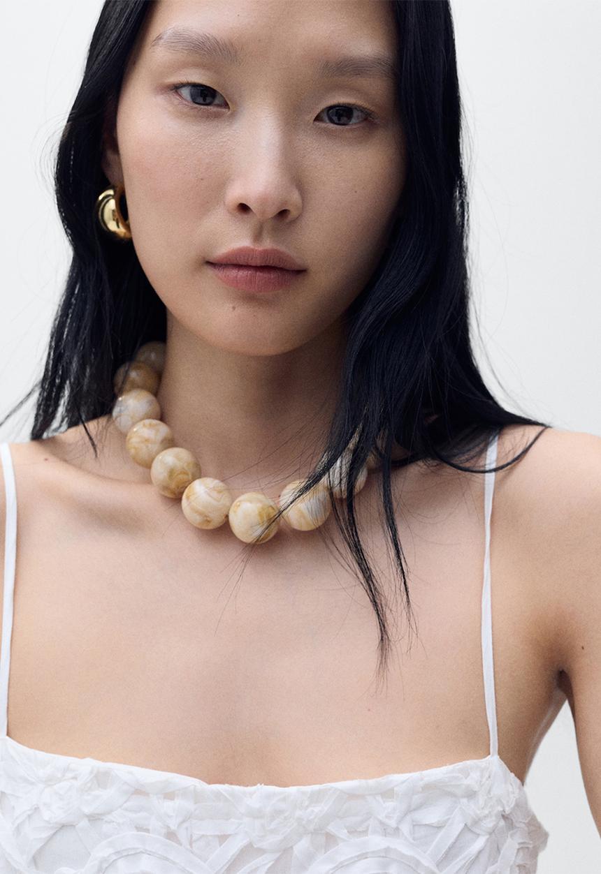 MANGO - Dress fruit -  white