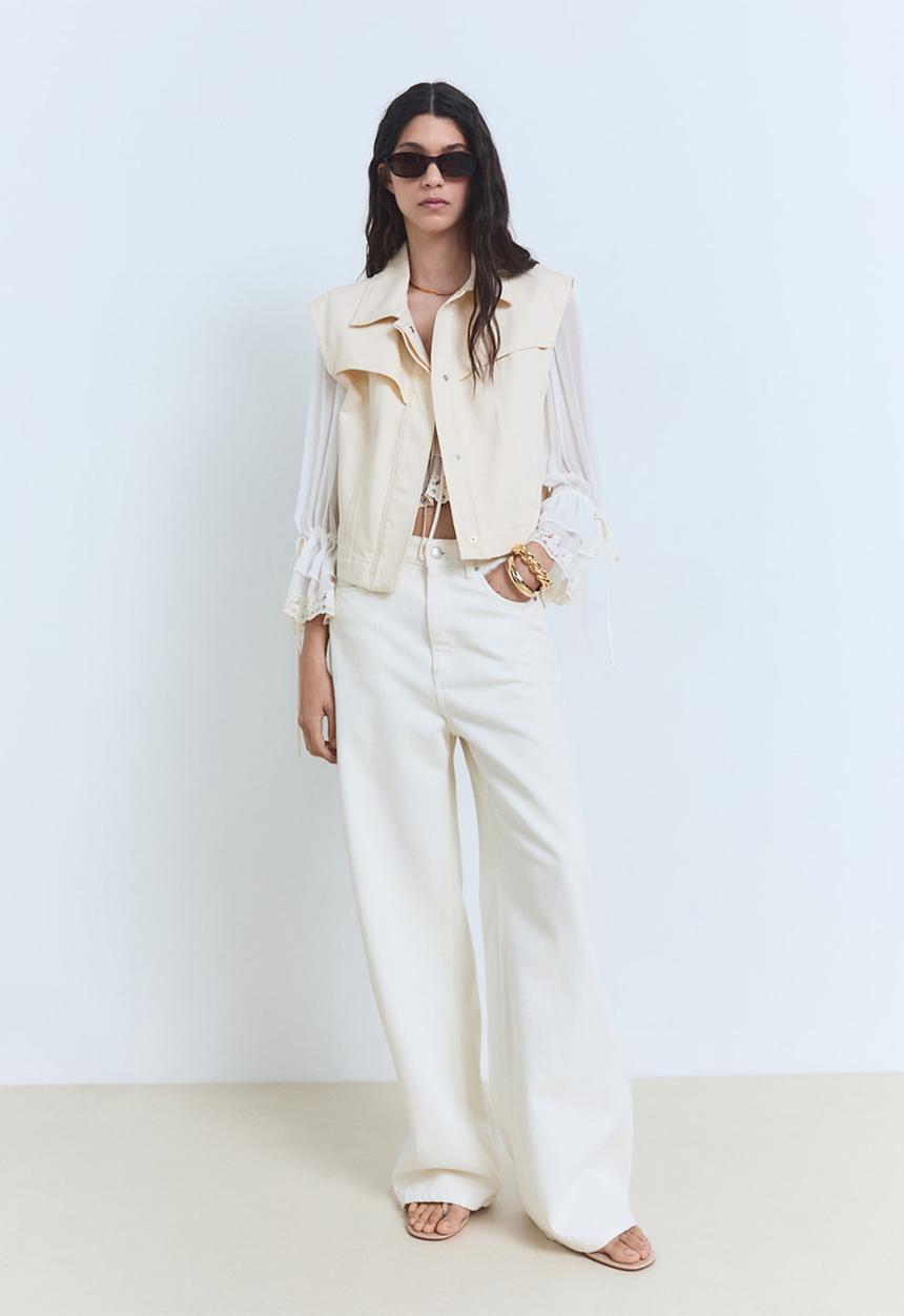 MANGO - Vest erin  -  light beige