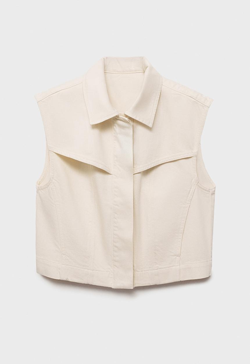 MANGO - Vest erin  -  light beige
