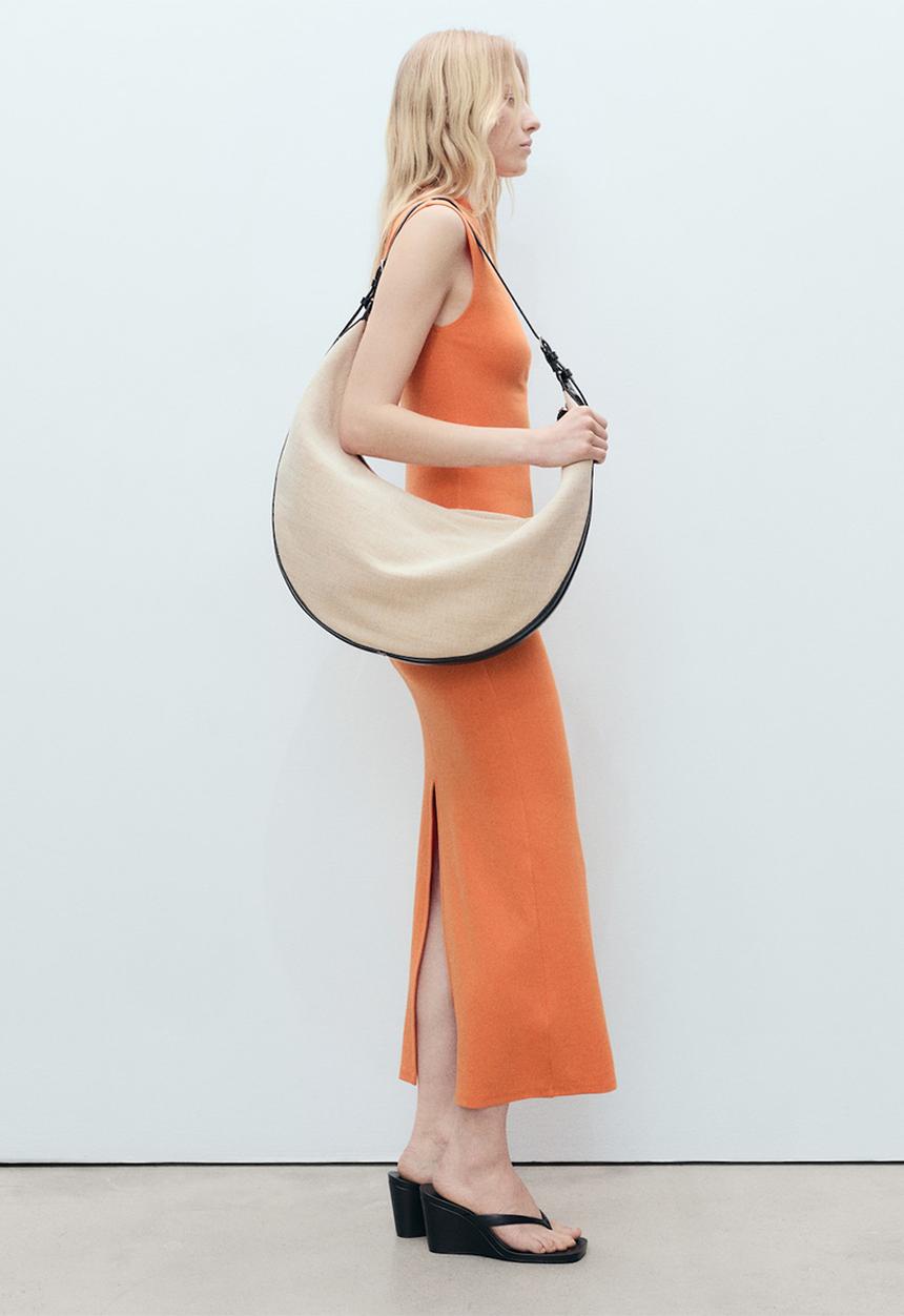 MANGO - Vestido curra - orange