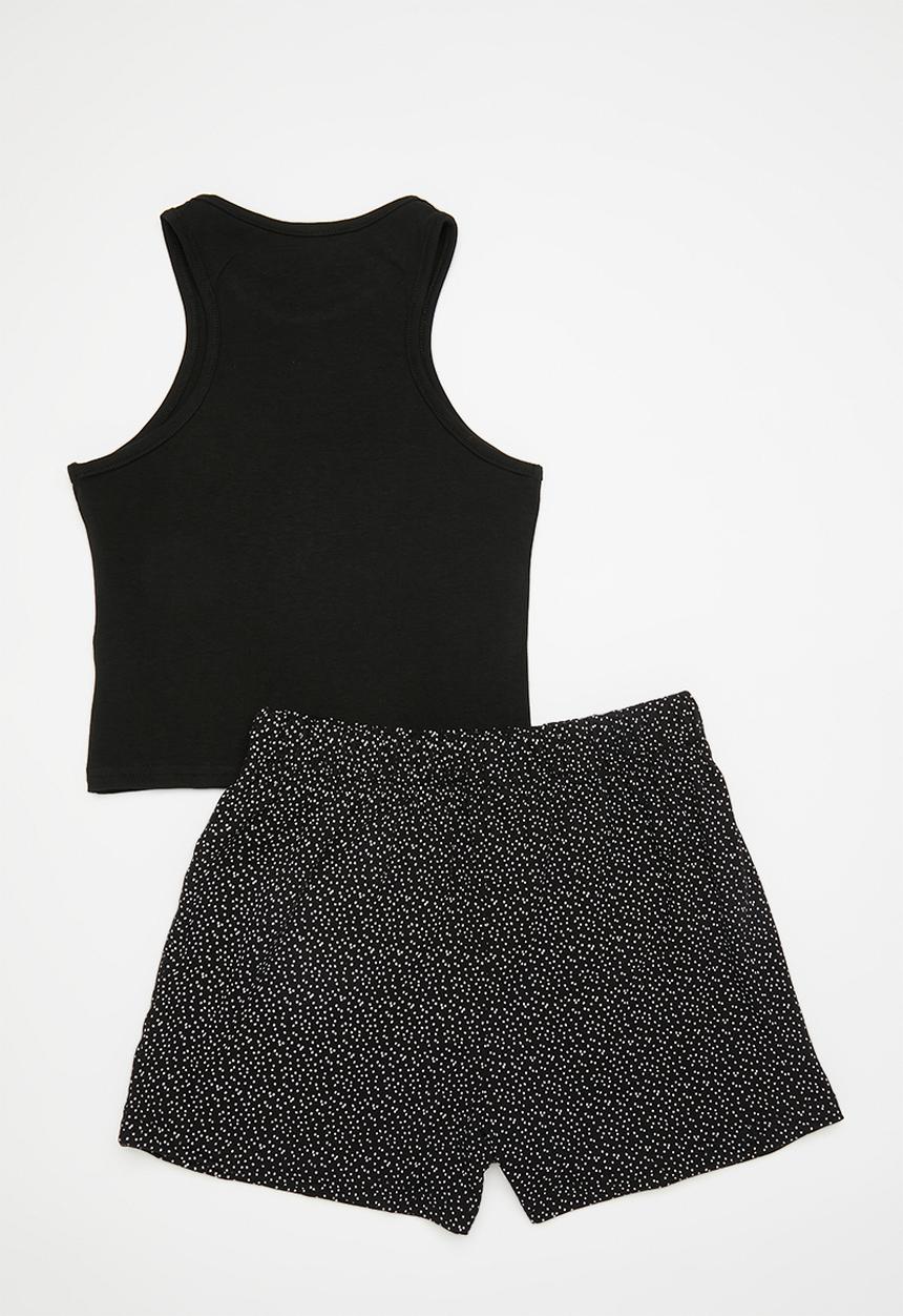 Pop Candy - Pj set - black/polka dot