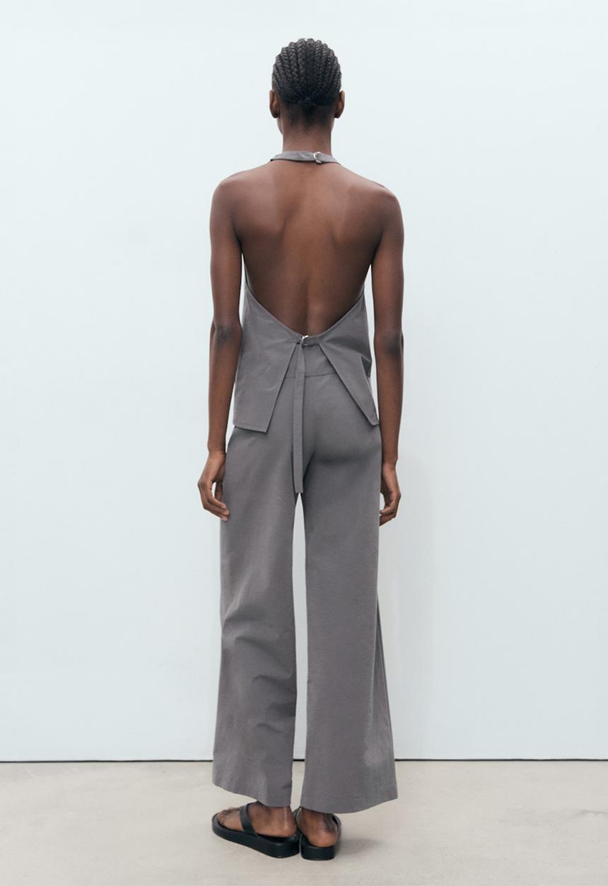 MANGO - Trousers mali -  gray