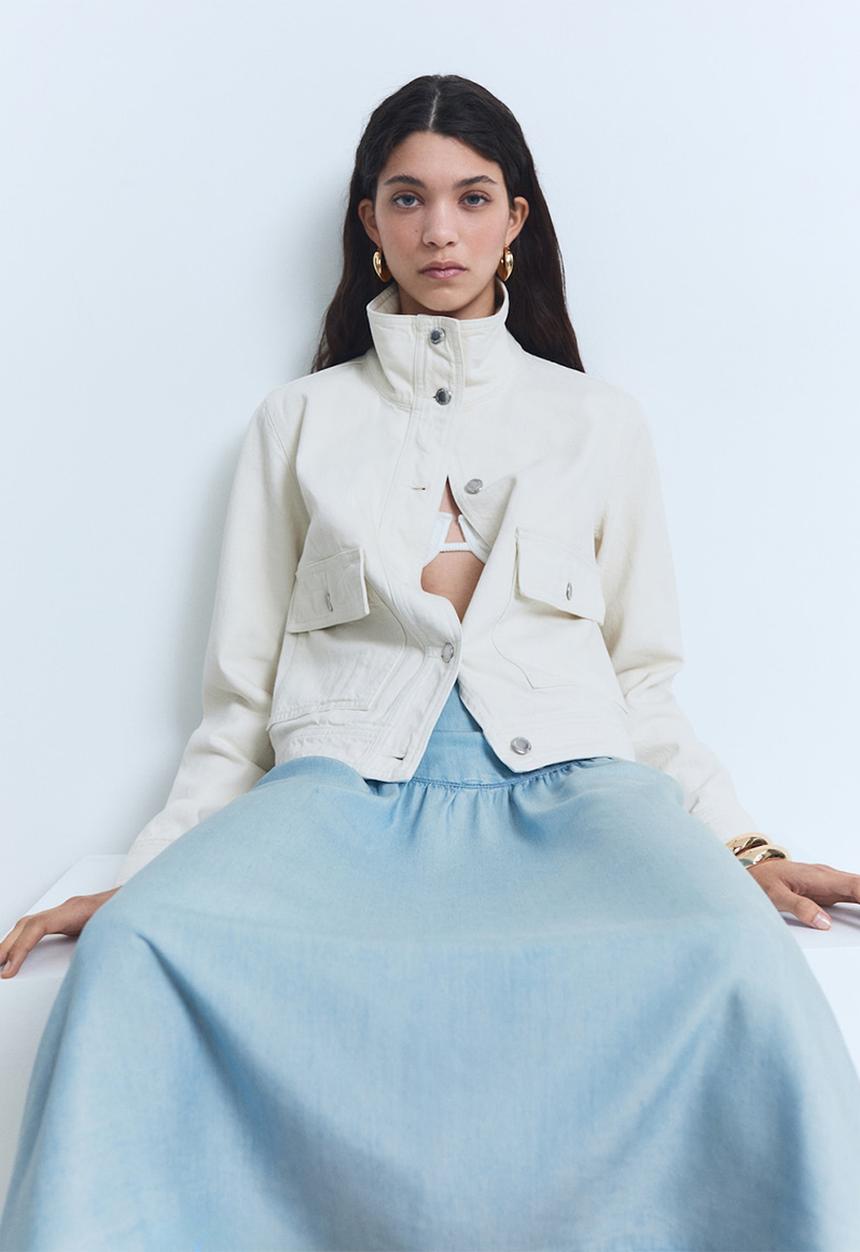 MANGO - Skirt haley - open-blue