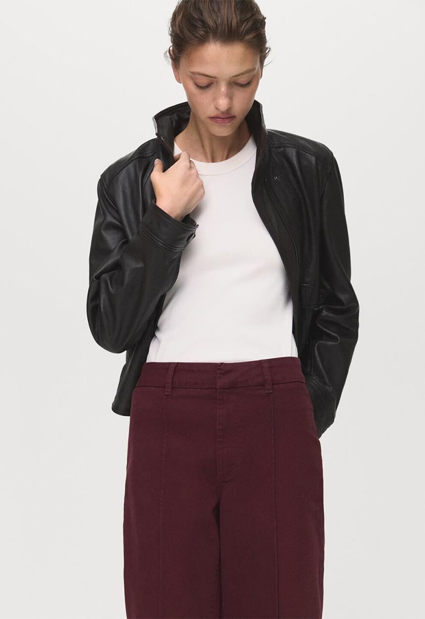MANGO - Jeans paloma - dark red