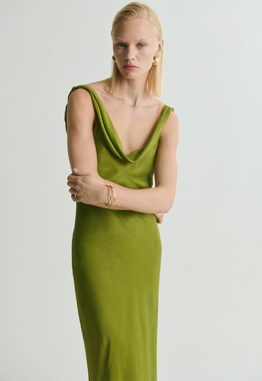 MANGO - Vestido grass - green