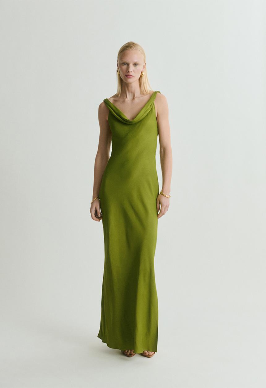 MANGO - Vestido grass - green