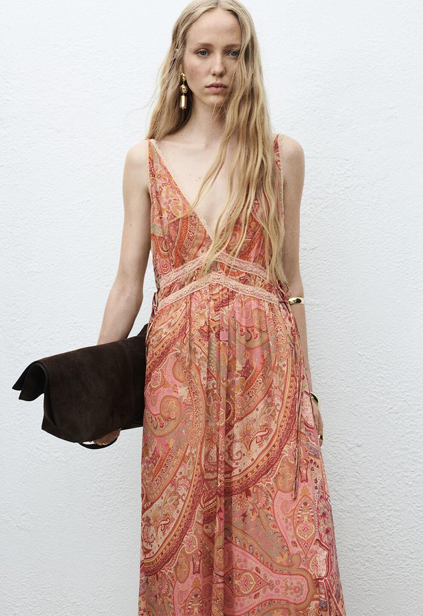 MANGO - Dress icey  -  brown