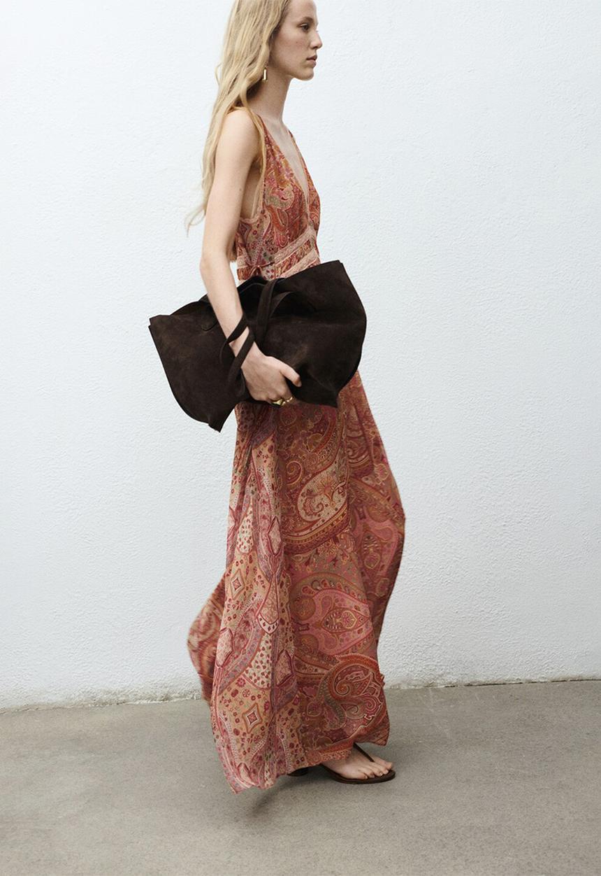 MANGO - Dress icey  -  brown