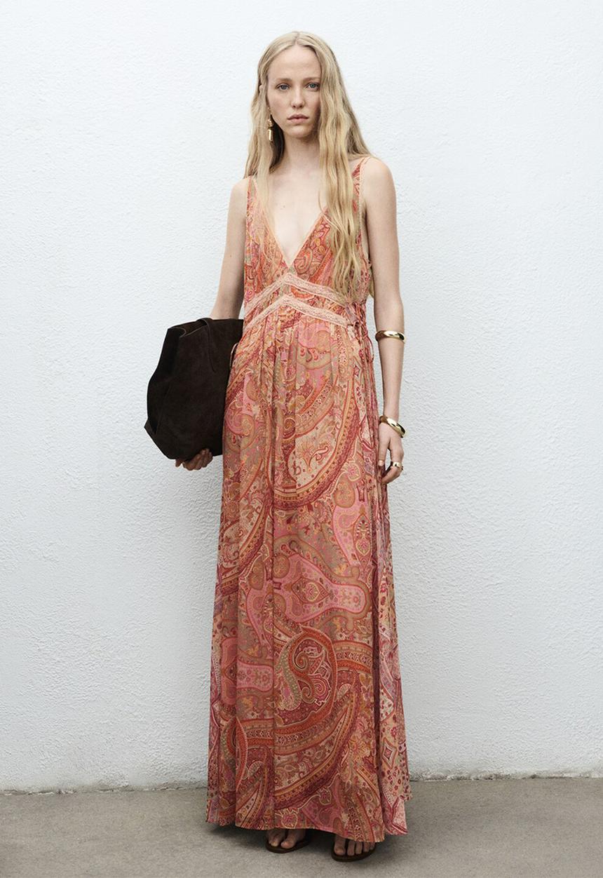 MANGO - Dress icey  -  brown