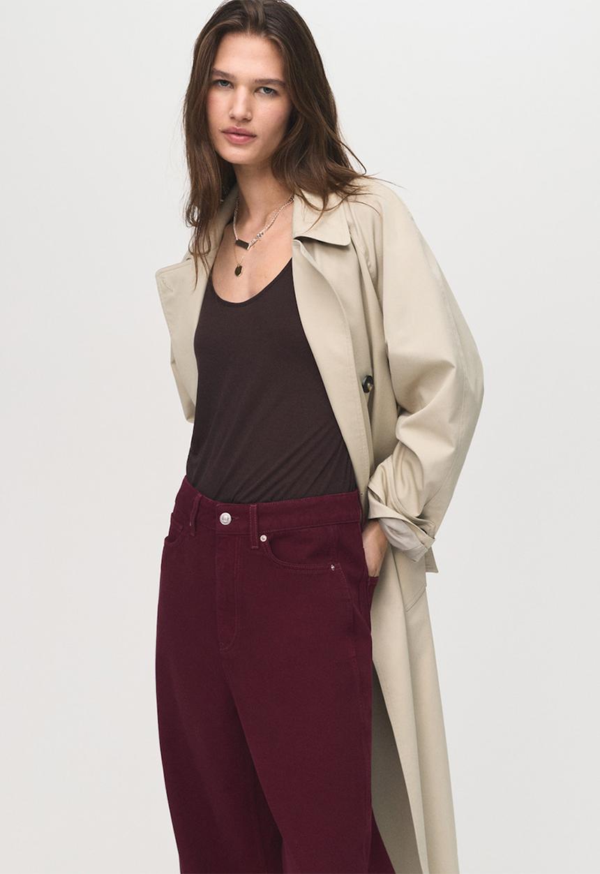 MANGO - Jeans camilla - dark red