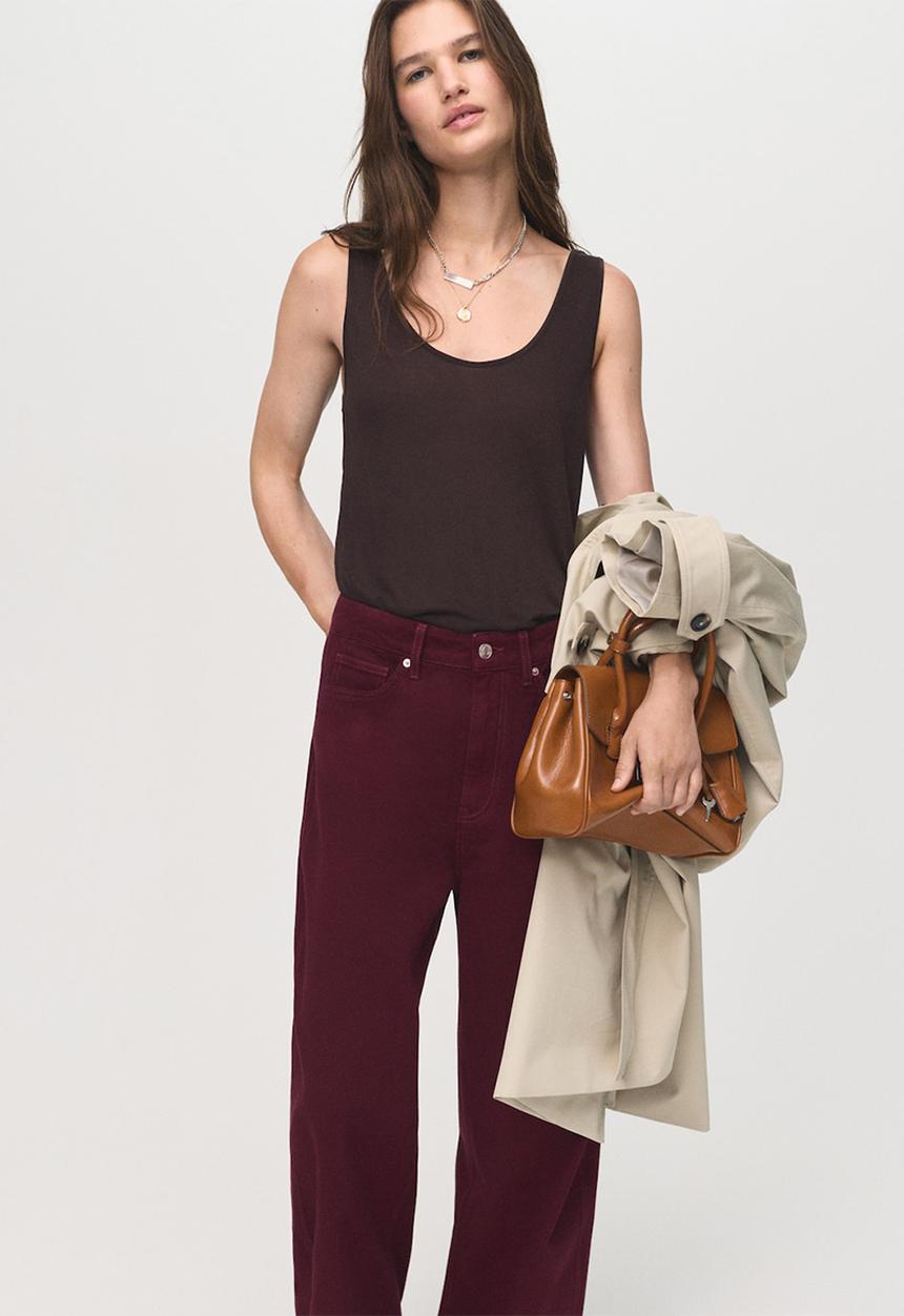 MANGO - Jeans camilla - dark red