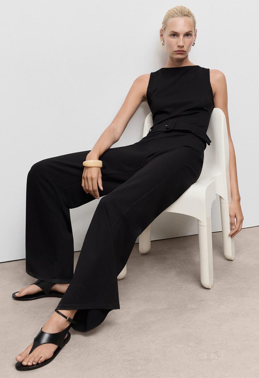 MANGO - Jumpsuit belty -  black