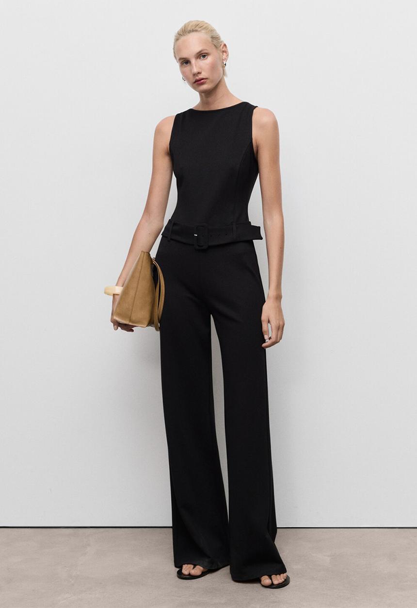 MANGO - Jumpsuit belty -  black
