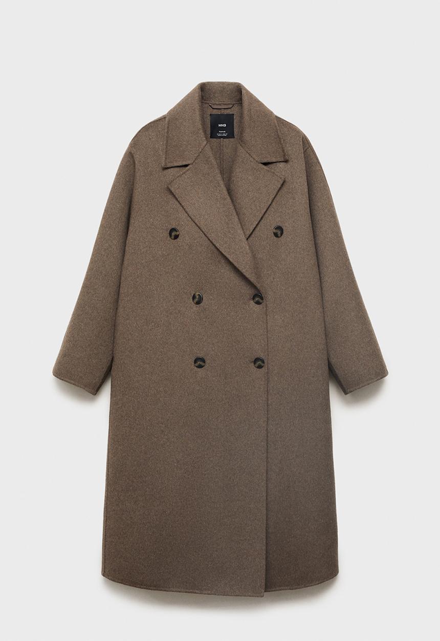 MANGO - Coat picarol  -  medium brown