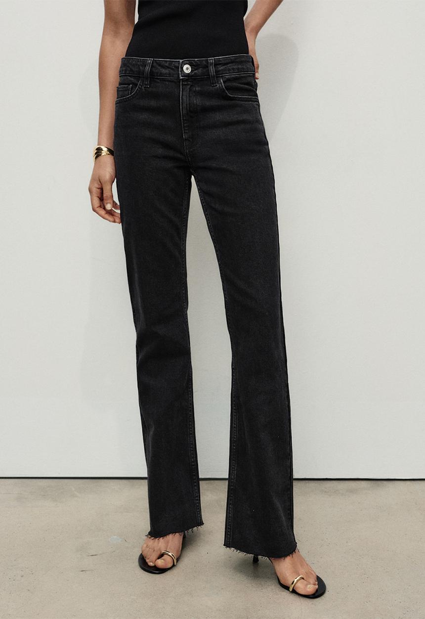 MANGO - Jeans fiona - open grey
