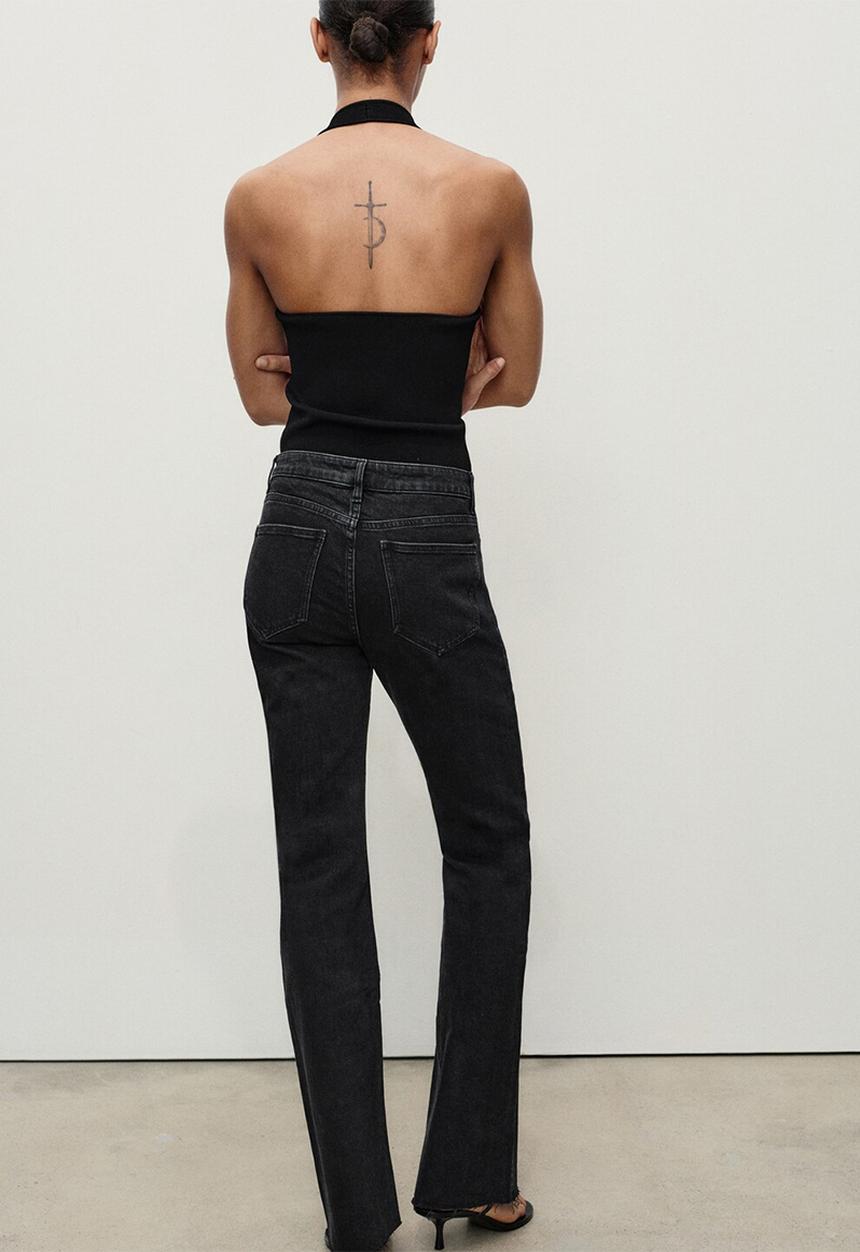 MANGO - Jeans fiona - open grey