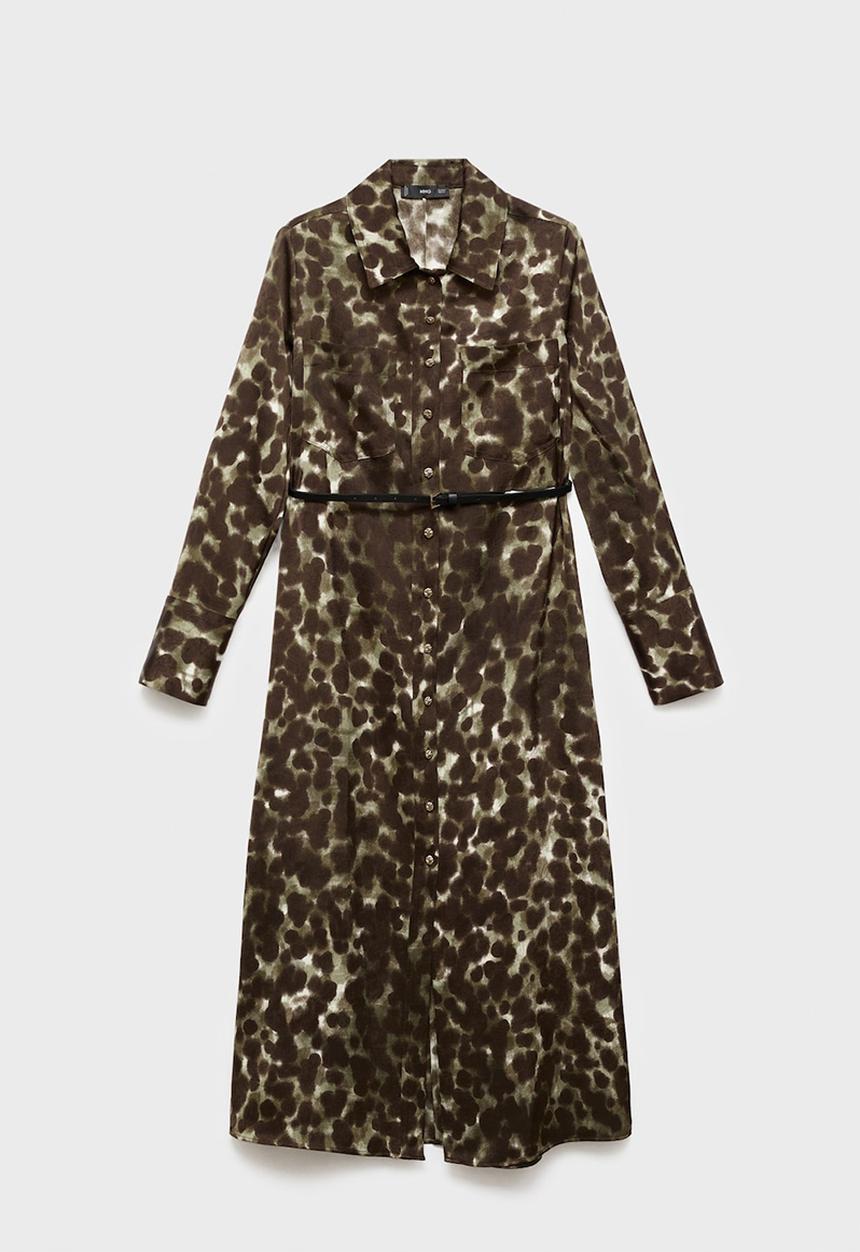 MANGO - Dress camila - beige/ khaki