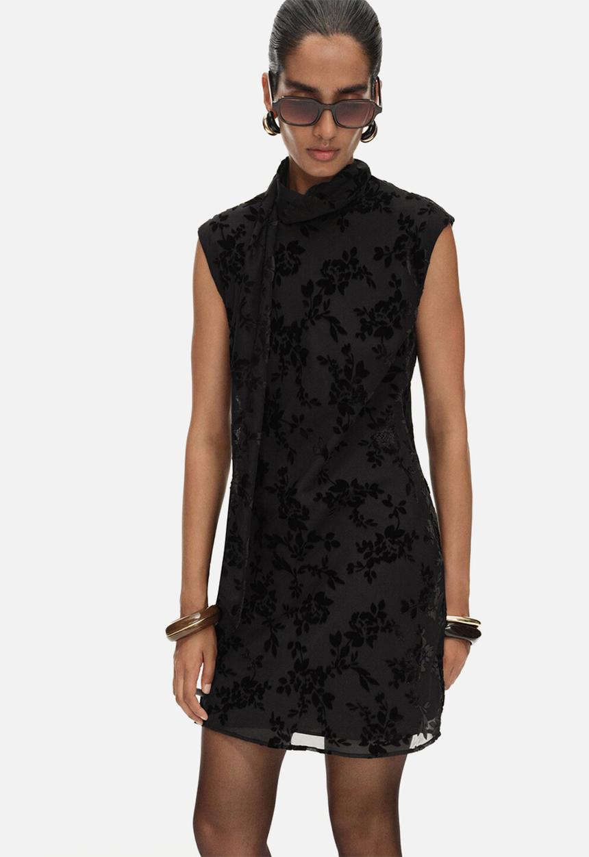 MANGO - Dress wine -  black
