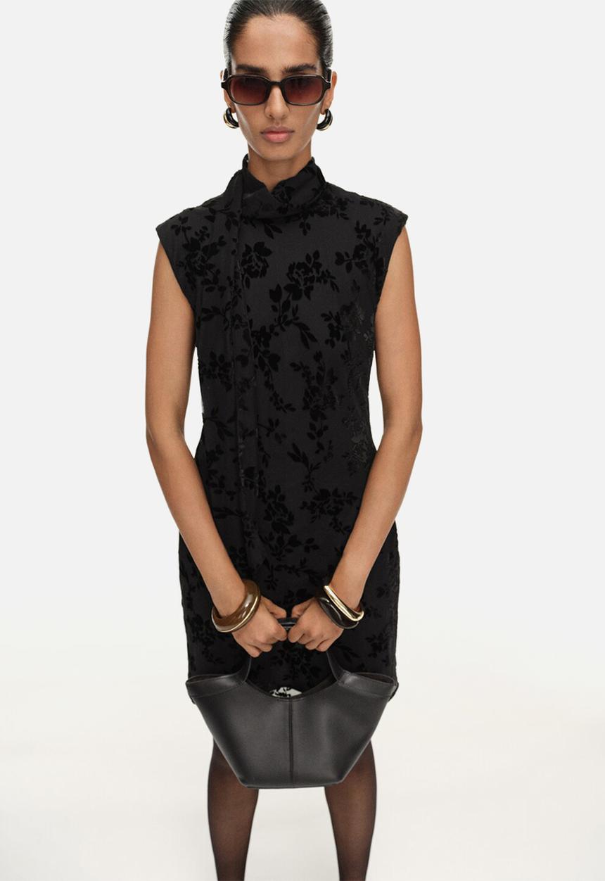 MANGO - Dress wine -  black