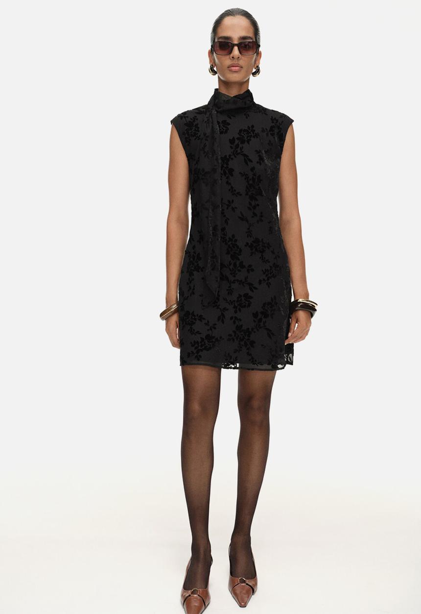 MANGO - Dress wine -  black