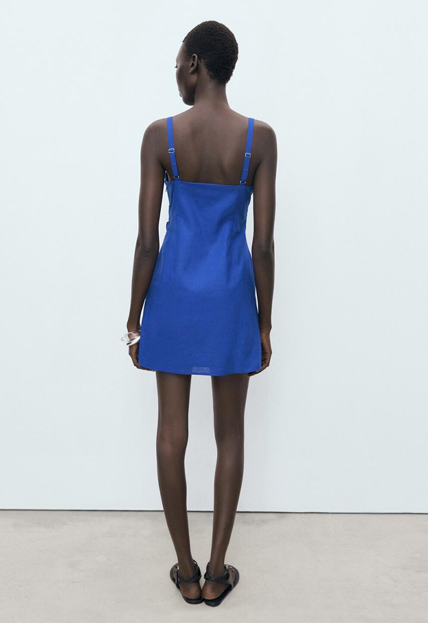 MANGO - Dress brown -  blue