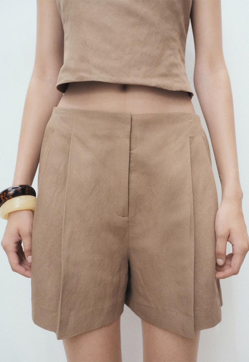 MANGO - Shorts Teresa - Brown